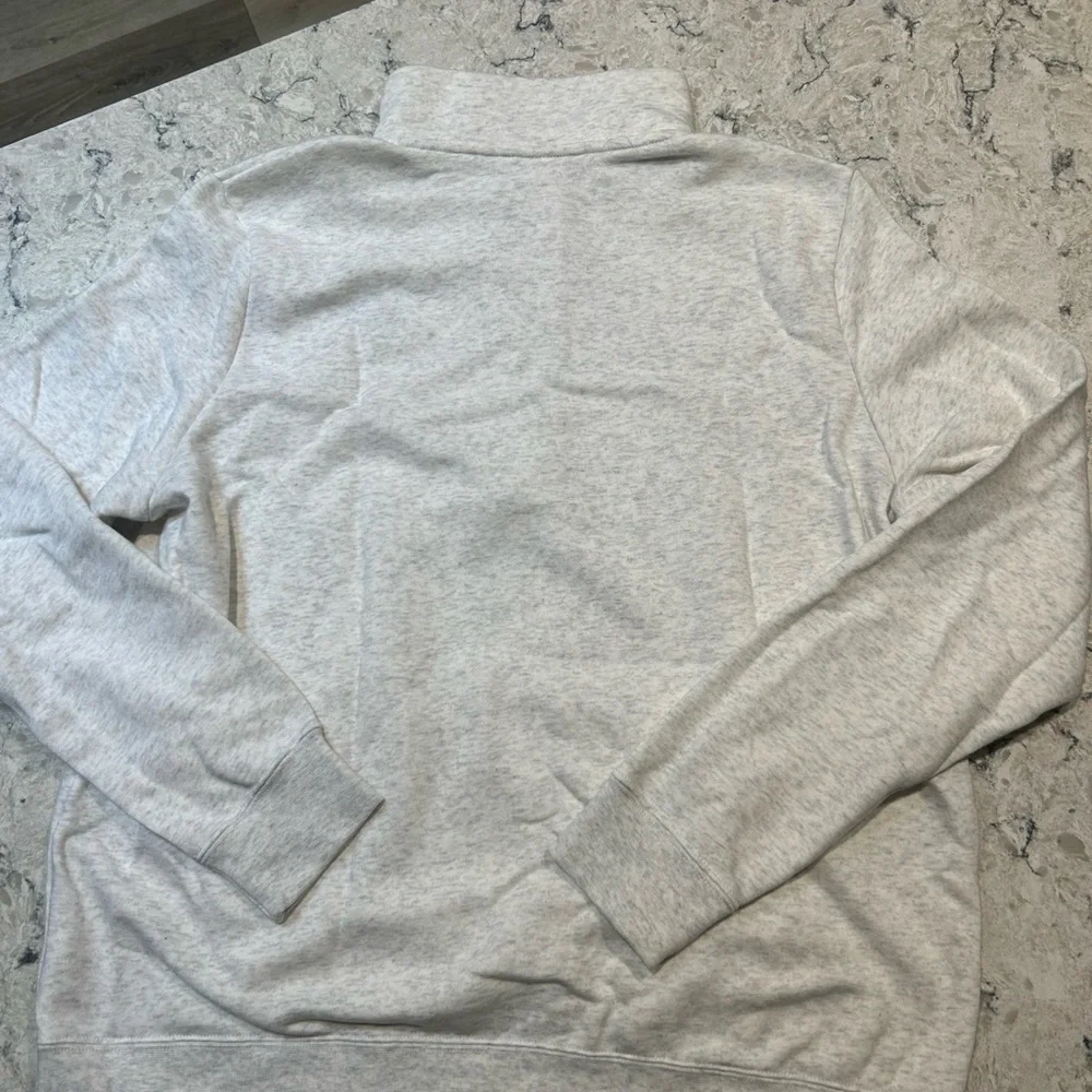 Nike Women’s Light Gray 1/4 Zip Sweatshirt - Picture 3 of 4